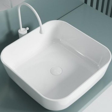 Раковина ESBANO ERCINA-N накладная квадратная 38.5х38.5 см, фаянс