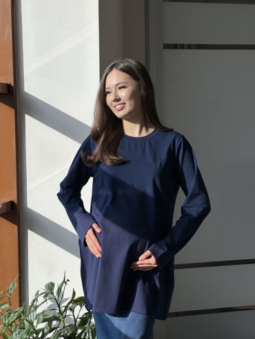 Лонгслив Sweetmama.kz синий