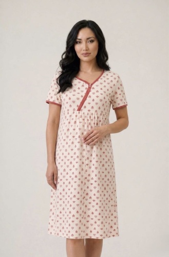 Ночная сорочка mamabest белый, коралловый