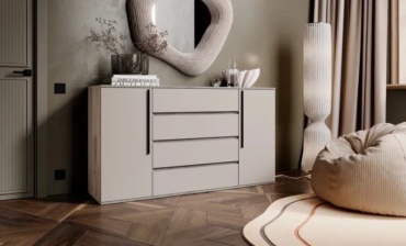 Комод МИФ Норд, 160x45x90 см, бежевый, светло-коричневый