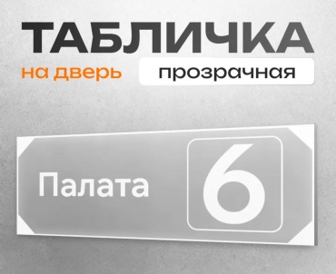 Табличка SIGNIQ Палата 6 30x10 см