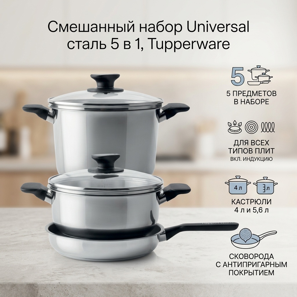 Смешанный набор Tupperware 5 в 1