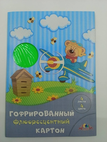 Цветной Апплика 72117, гофрированный А4, 4 л