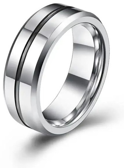Кольцо CREO jewelry KF-183/3 размер 18 вольфрам, без вставок, серебристый