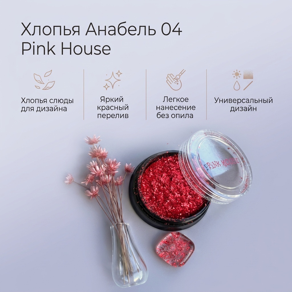 Pink House слюда хлопья Анабель 04 1 шт