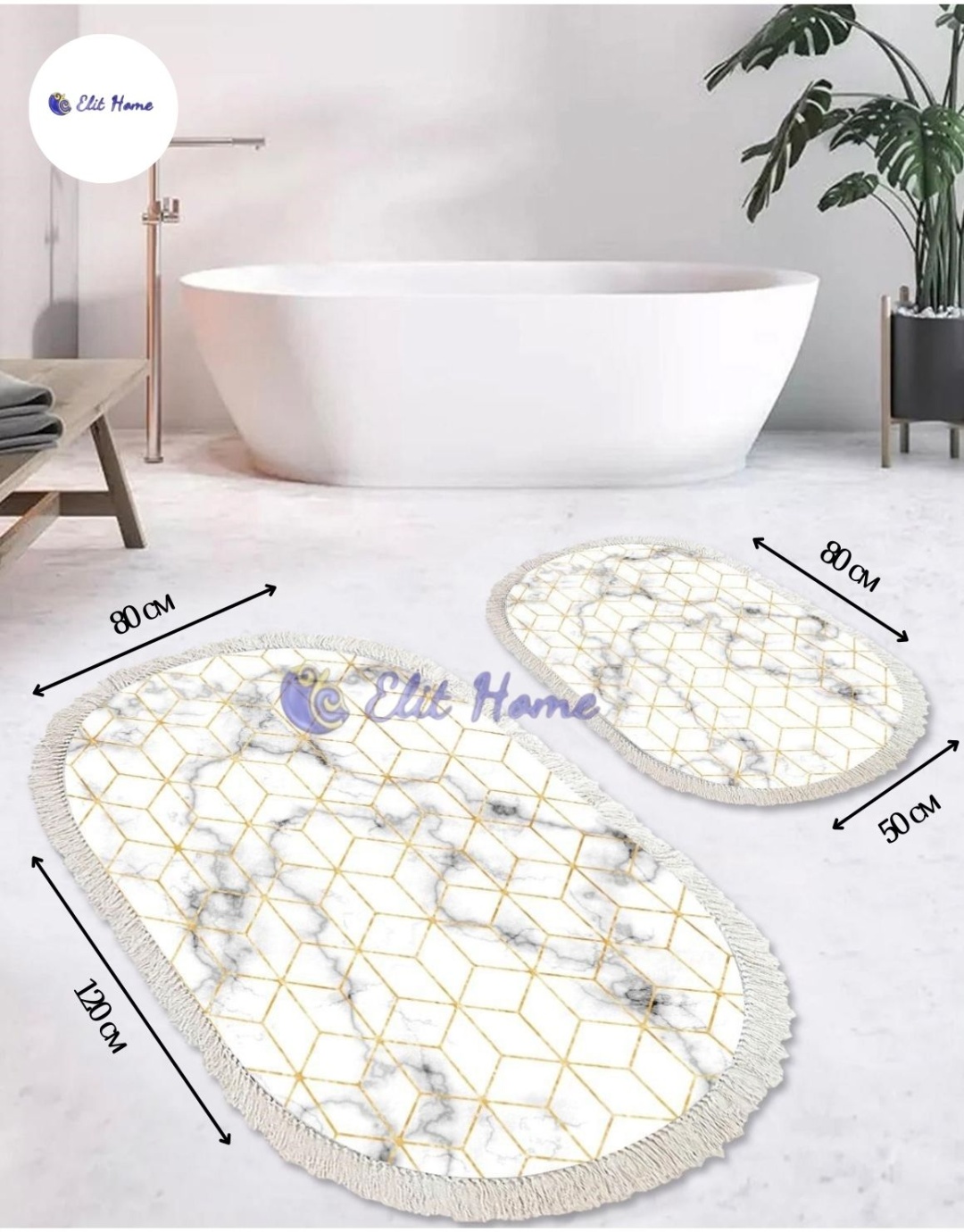 Elit Home комплект ковриков MODEVSA 120x80 см, микрофибра