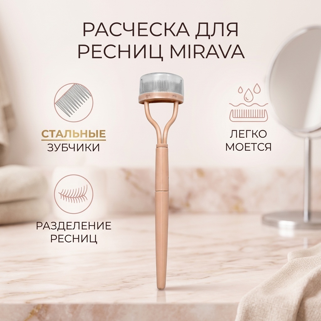 MIRAVA инструмент для расчесывания ресниц 1 шт