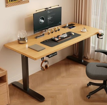 Стол компьютерный 0114ck, 120х60x125 см, черный, бежевый
