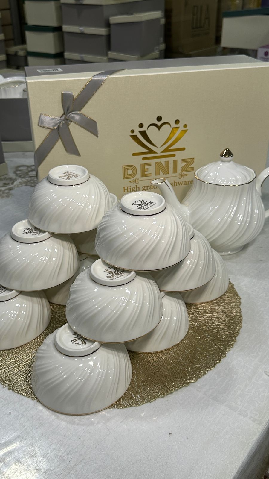 Deniz набор пиал Deniz 250 мл, керамика, 12 шт