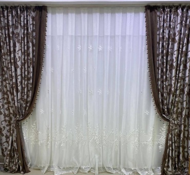 Комплект 450x280 см 3 шт, жаккард, мультиколор, бронзовый