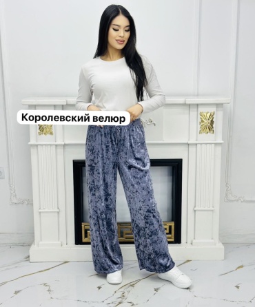 Брюки Милана серебристый, графит