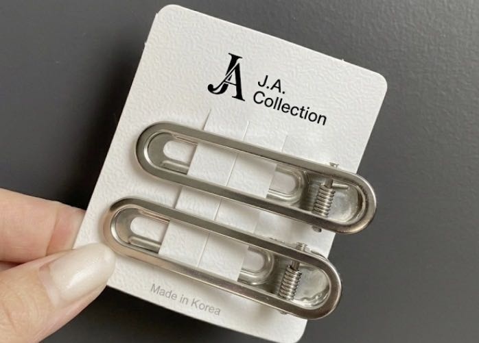 J.A.Collection невидимка зажим 2 шт, серебристый