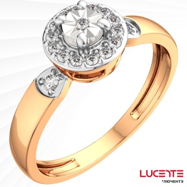 Lucente Бриллианты Якутии ZO-2D00487.14K.B_17 размер 17 вес 1.6 г золото, бриллиант
