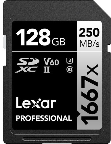 Карта памяти Lexar Professional 1667x UHS-II V60 SDXC LSD128CBNA1667 128 Гб