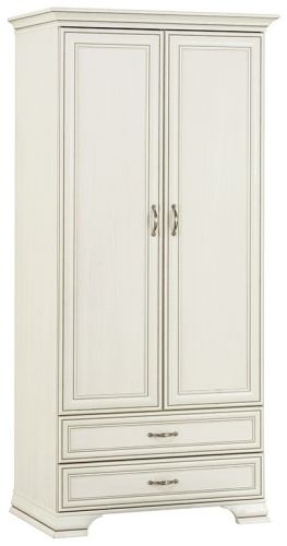 Распашной шкаф Euromebel Тиффани, 99x212х62 см, слоновая кость