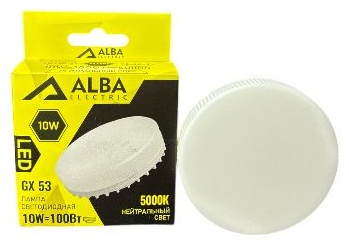 ALBA 10W GX53, светодиодная, нейтральный белый