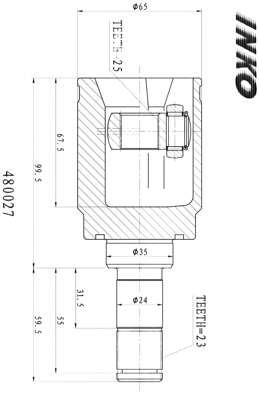 INKO шрус внутренний 480027