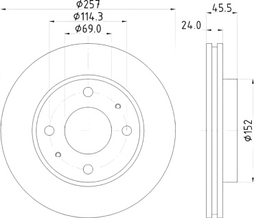 Диски Nisshinbo передние ND6044K
