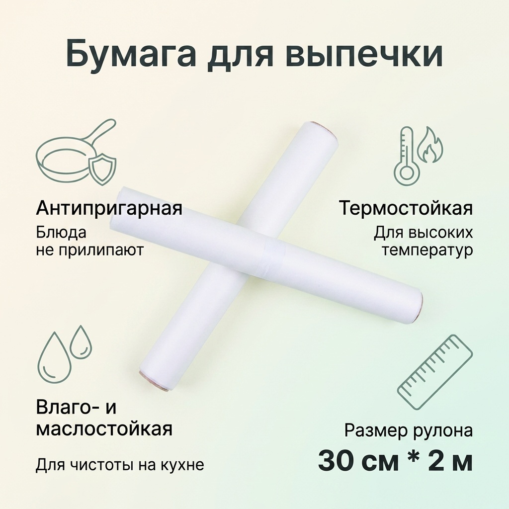 Бумага для выпечки 037117151 для выпечки, для запекания