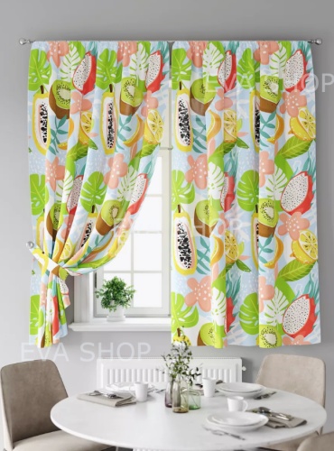 Комплект Textiles 300x180 см 2 шт, габардин, желтый, зеленый, голубой, белый