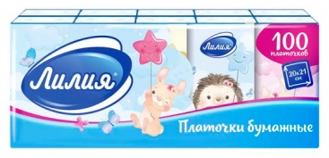 Бумажные салфетки Лилия Детство 10 шт