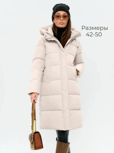 Пуховик бежевый