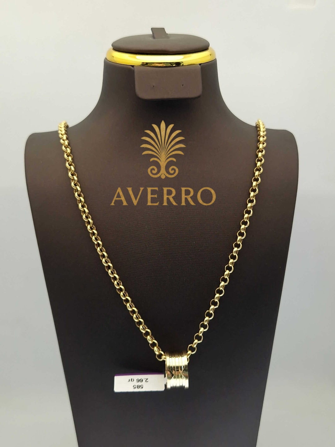 Колье AVERRO Av210220269 длина 60 см вес 12.28 г золото, фианит