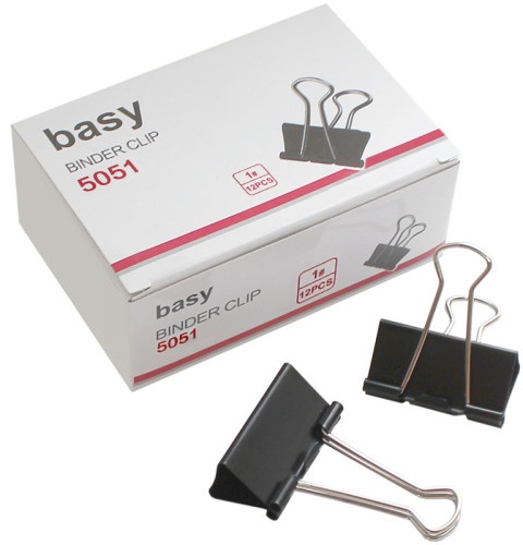 Зажим для бумаг Зажим классический Basy 51, 12 шт