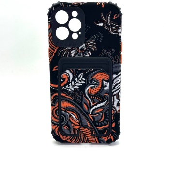 Чехол Case для Apple iPhone 11 черно-оранжевый