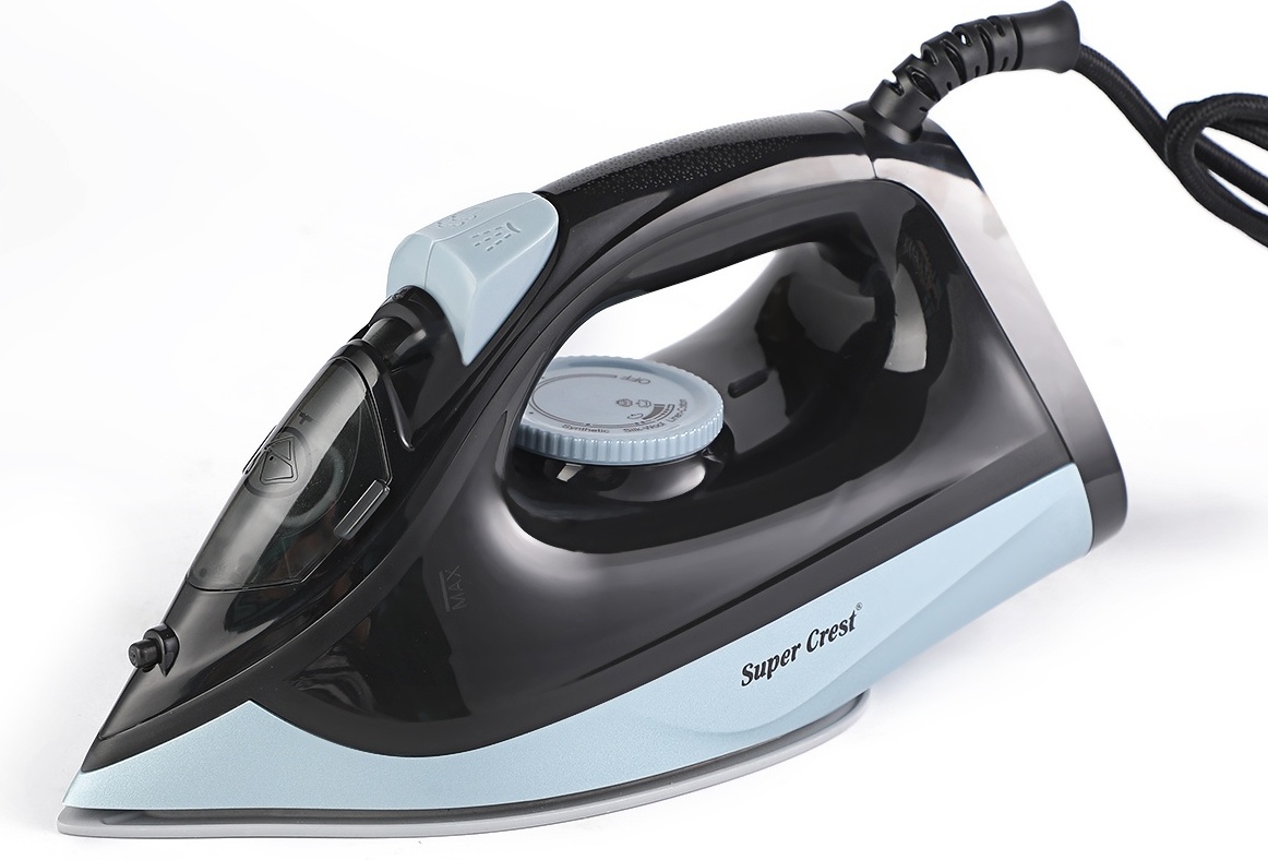 Утюг Super Crest SCT-1040 черный, синий