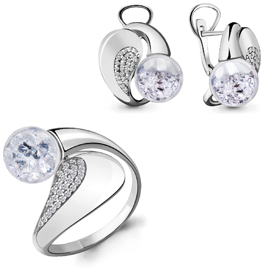 AQUAMARINE 16.5 разм. 230565-342463 вес 9.15 г серебро, фианит