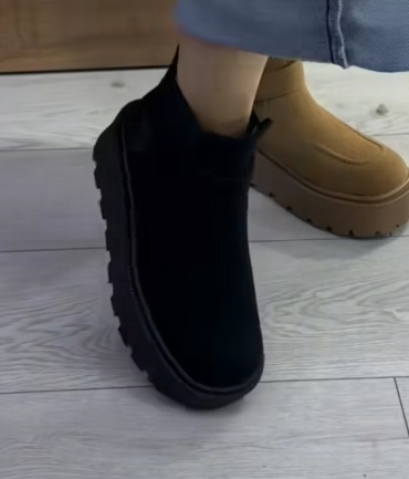 Угги 1001 бежевый, черный