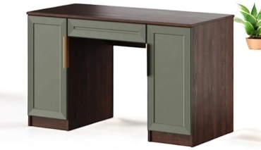 Стол письменный Тиана, 123х58x75 см, темно-коричневый, темно-зеленый