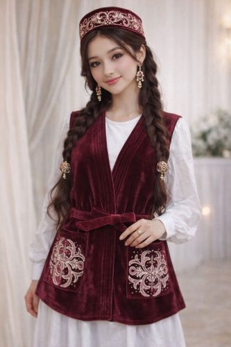 Национальный костюм Wowqaraqyz бордовый