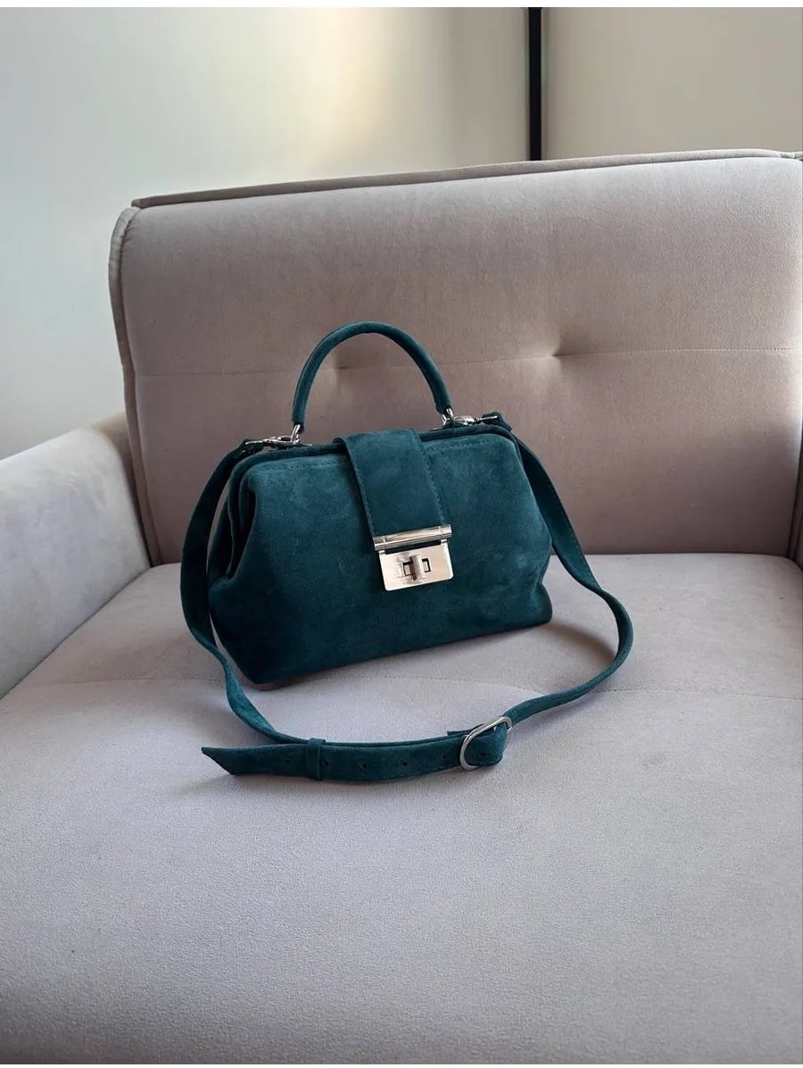 Сумка шоппер Shapely bags натуральная кожа зеленый