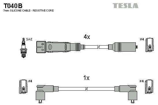 Свечные провода Tesla T040B