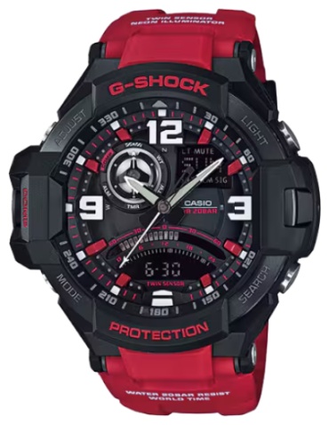 Кварцевые CASIO GA-1000-4BDR сталь, полимер