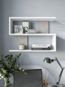 Полка 849516250, 58х15x42 см, белый, серый