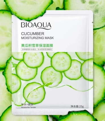 Маска для лица Bioaqua тканевая Огуречная тканевая маска 1 шт