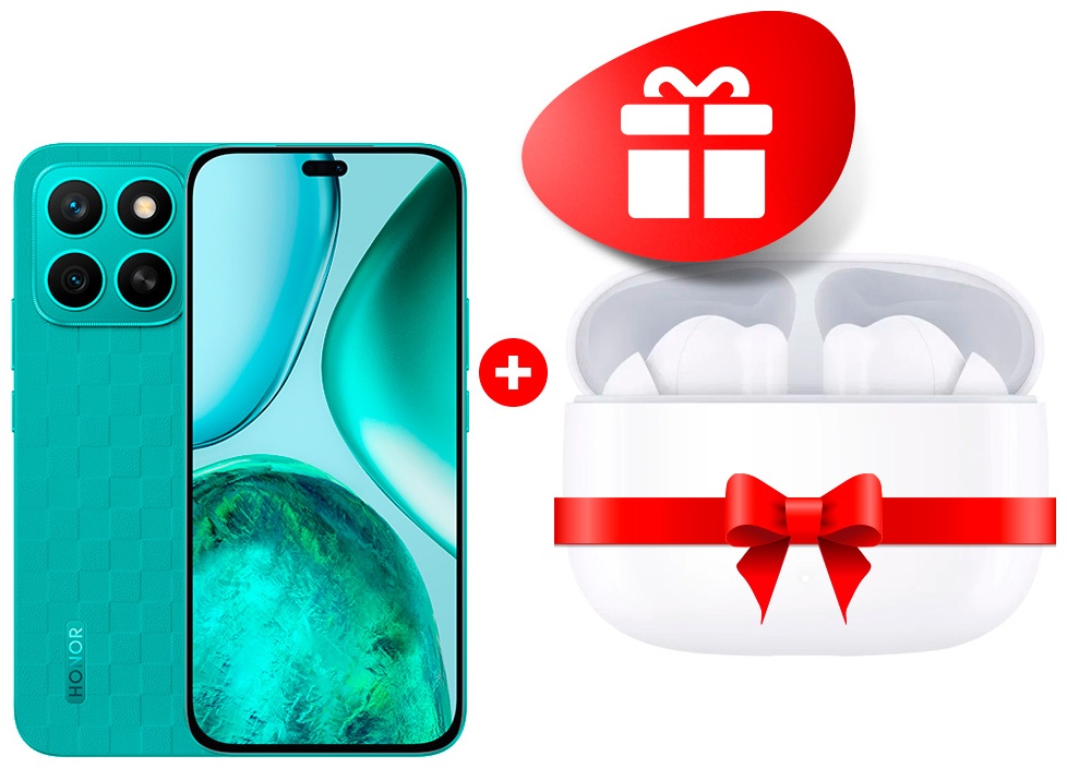 Смартфон HONOR X8c 8 ГБ/256 ГБ зеленый + подарок