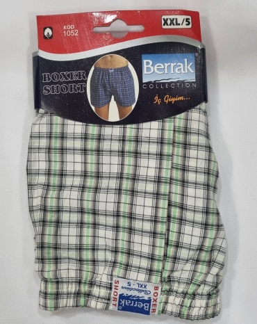 Боксеры, шорты Berrak белый, салатовый