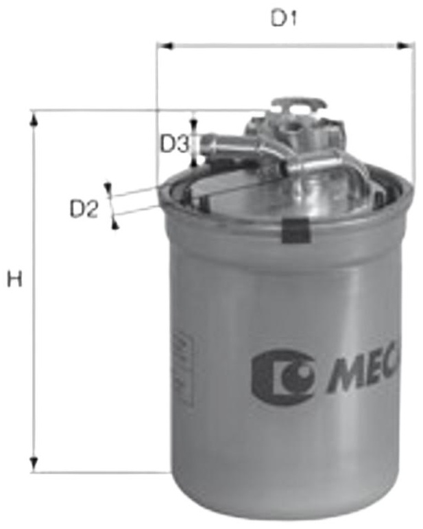 MECAFILTER топливный фильтр ELG5415