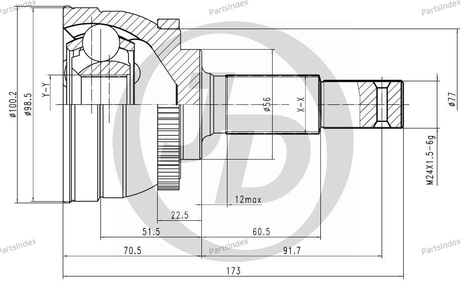JD ШРУС JCT0027A