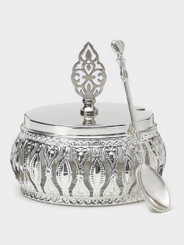 Sima Home сахарница 3599635 1 шт, металл, стекло
