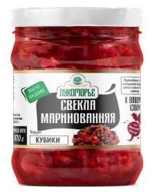 Заготовка Лукоморье свекла отварная "Кубики" измельченная 470 г