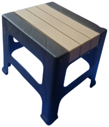 Табурет Узбекистан Klassik mini, 28x28x24 см, серый, коричневый 1 шт.