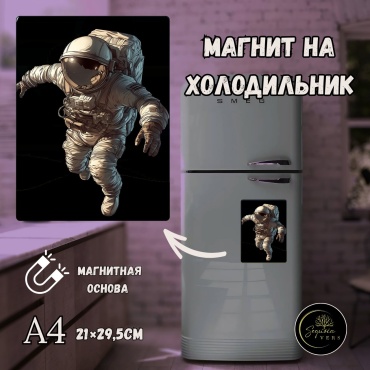 Sequoia VERS магнит-сувенир Космос Астронавты Фотомагнит на холодильник 1 шт