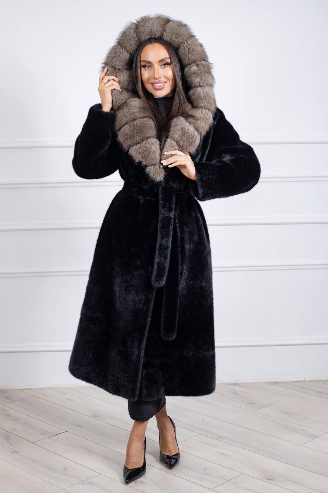 Шуба Granat.Furs черный