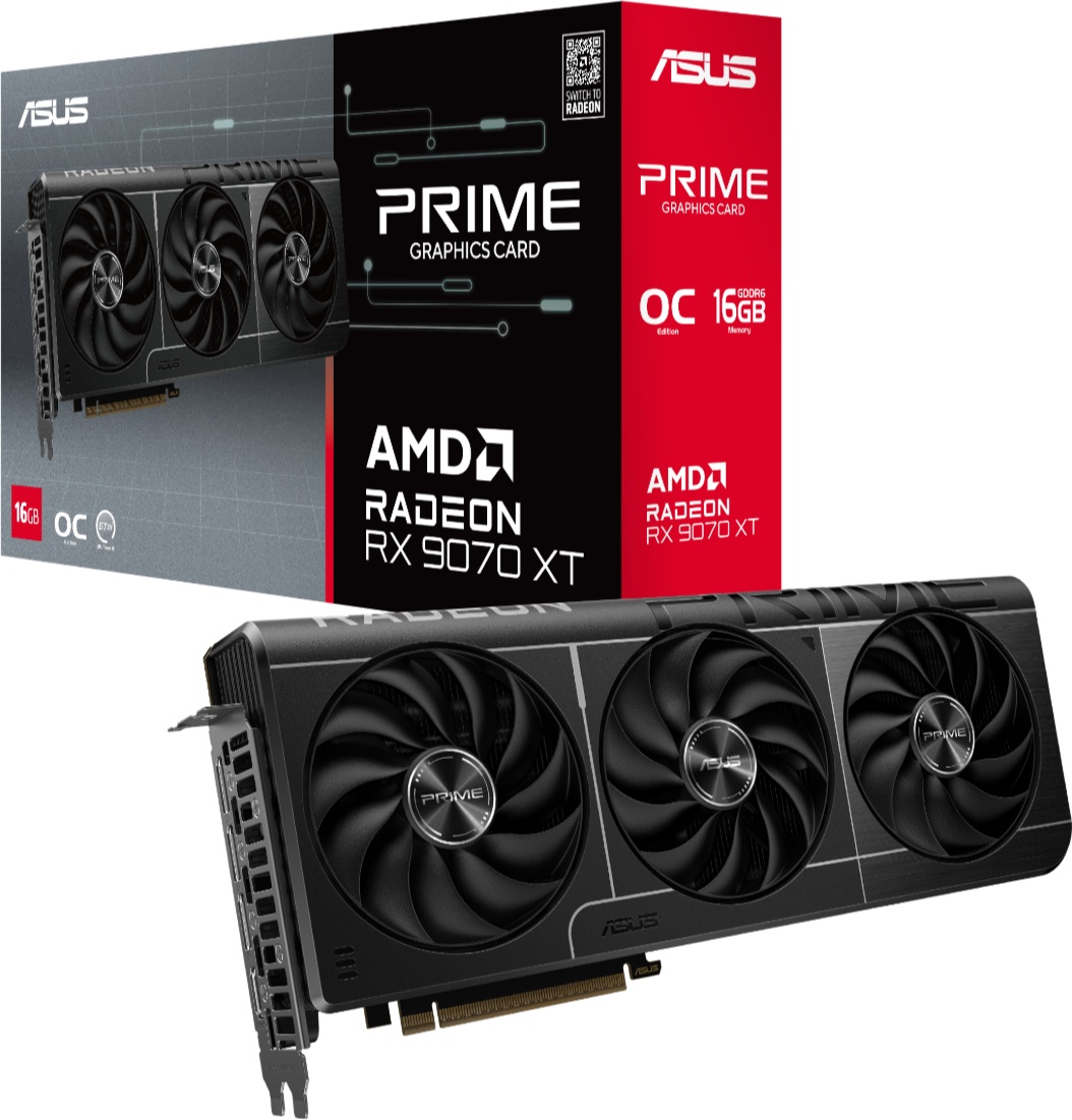 Видеокарта ASUS Prime Radeon RX 9070 XT OC Edition (PRIME-RX9070XT-O16G) 16 Гб