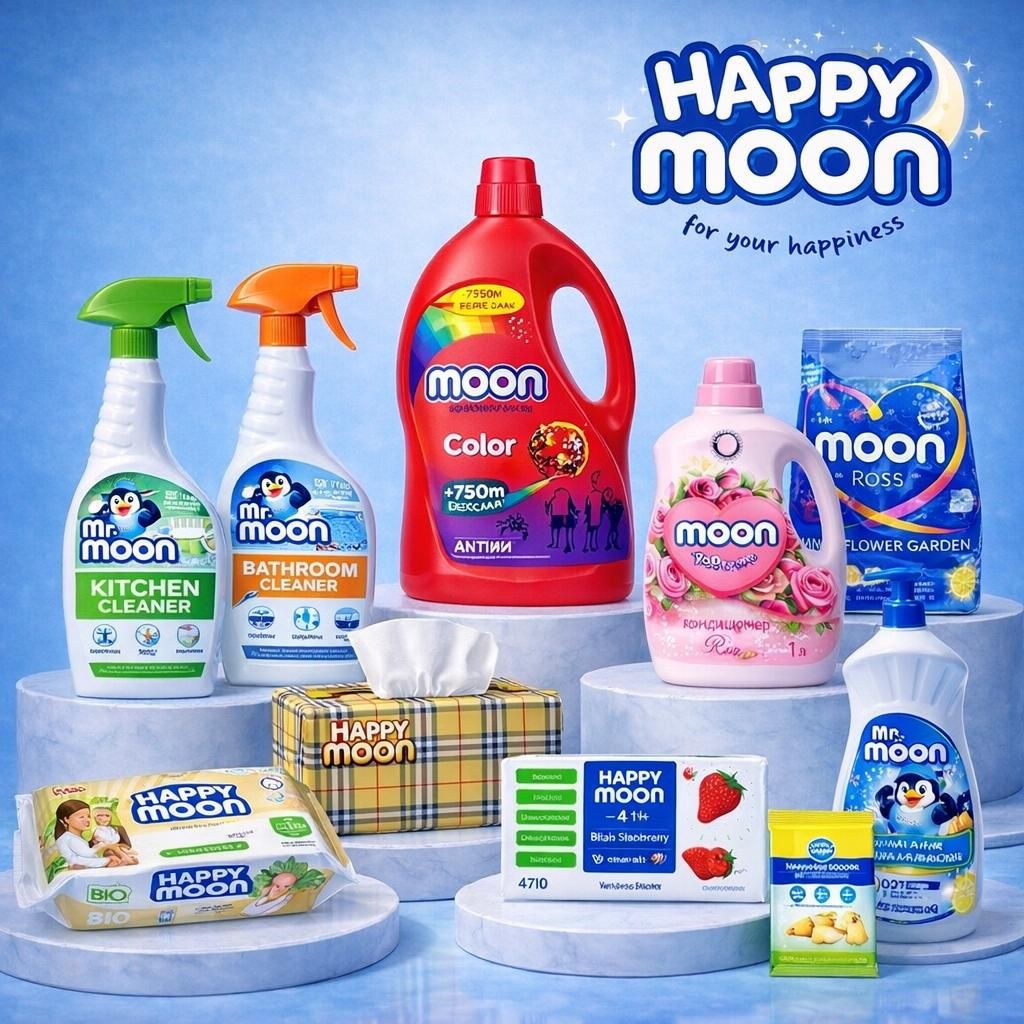 Happy Moon Nabor-1 для пола и стен, для кухонных поверхностей, для посуды, для стирки, универсальный, для мытья рук